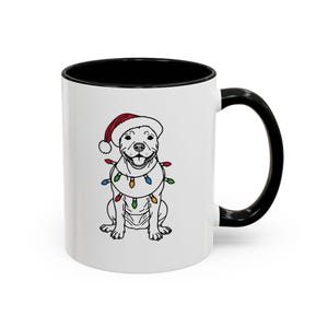 Pitbull Festive Dog Coffee Mug - Holiday Pet Lover Gift, Christmas Mug, Cute Animal Mug, Dog Lover Gift, Decorative Cup