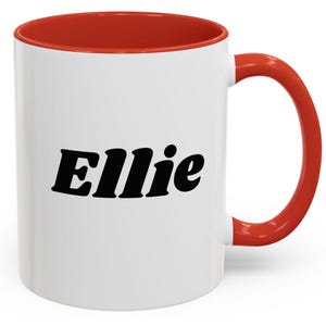 Personalized Accent 11oz. Coffee Mug, Ellie Custom Gift for Coffee Lovers, Great for Birthdays, Housewarming, Everyday Use