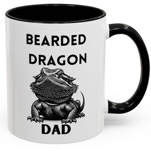 Bearded Dragon Dad Kaffeetasse 11 Unzen 15 Unzen - Perfektes Geschenk für Reptilien Liebhaber, Tierfreunde, Einzigartiges Vatertagsgeschenk, Geburtstagsgeschenk
