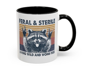 Mug à café sauvage et stérile, tasse amusante pour les amoureux des animaux, cadeau pour les amateurs de nature, décoration d'intérieur rustique