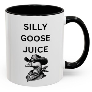 Silly Goose Juice Coffee Mug, Fun Drinkware for Tea Lovers, Unique Gift for Birthdays & Holidays, Funny Kitchen Decor
