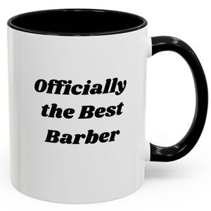 Oficialmente a melhor caneca de café de barbeiro | Presente divertido para barbeiros | Caneca para amantes de café | Produtos exclusivos de barbeiro, 11oz