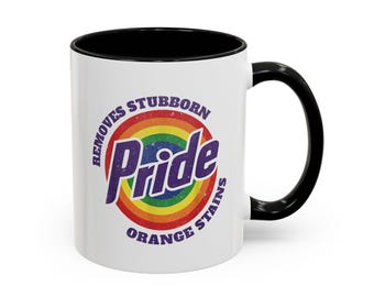 Pride Coffee Mug, Rainbow Mug, LGBTQ+ Gift, Fun Office Decor, Unique Tea Cup, Pride Month Celebration