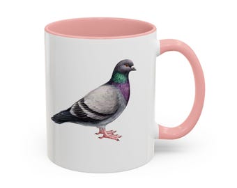 Vixar Tazza In Ceramica A Forma Di Uccellino Con Motivo Acquerello – Idea Regalo Compleanno, Natale, Rosa, 312 G, Microwavable