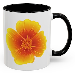 Poppy mug Floral Accent Coffee Mug, Vibrant Flower Design, Gift for Tea Lovers, Unique Eco-Friendly Mug, Home Decor, Perfect for Birthdays