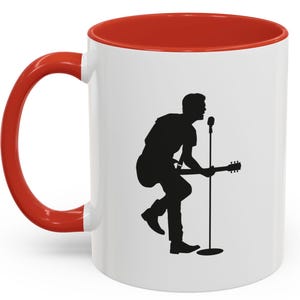 Rockstar Silhouette 11oz. Coffee Mug, Music Lover Gift, Personalized Mug, Band Memorabilia, Concert Gift, Home Office Decor