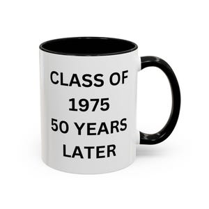 50th Anniversary Class of 1975 Coffee Mug, Graduation Gift, Nostalgic Mug, Class Reunion Cup, Personalized Graduation Keepsake
