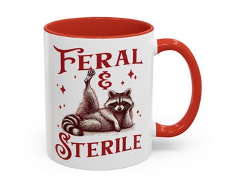raton laveur lunatique mug | Charm sauvage et stérile | Cadeaux pour les amoureux des animaux, décoration d'intérieur originale, ustensiles de cuisine mignons, objets de collection uniques