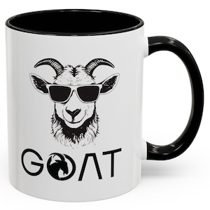 Cool Goat Coffee Mug - Perfect for Goat Lovers, Animal Lovers, Gift Idea for Birthdays, Unique Home Decor, Fun Office Mug