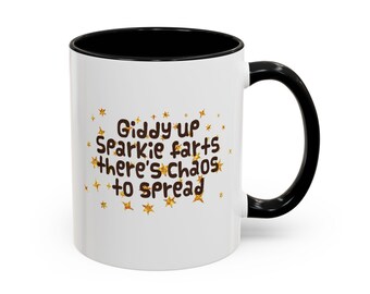 Giddy Up Sparkle Farts Coffee Mug | Fun Ceramic Cup | Unique Gift for Friends, Birthdays, Holidays, Coffee Lovers, Humor Gifts