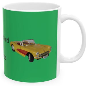 55 Thunderbird 53 Corvette Ceramic Mug, (11oz) personalized gift Thunderbird Corvette first year sports car mug car lover gift old car mug