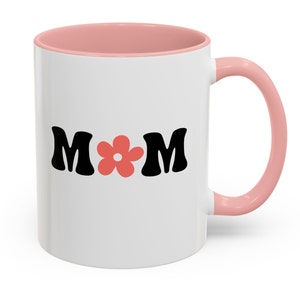 Mom flower mug 11oz personalized gift custom name mug personalized gift Mothers day gift custom mom mug fun cool trendy gift present holiday