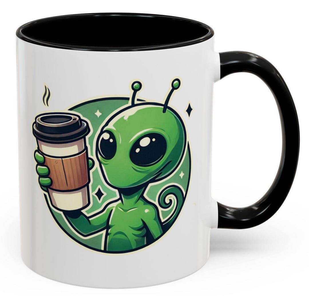 Alien Coffee Mug - Fun Out of This World Gift for Sci-fi Lovers, Cute ...