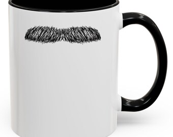 Stylish Mustache Coffee Mug, Unique Gift for Coffee Lovers, Funny Mug for Friends, Great for Birthdays and Holidays