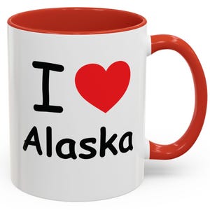 I Love Alaska Coffee Mug 11oz- Perfect for Alaska Lovers, Gift for Travelers, Fun Travel Souvenir, Holiday Coffee Cup, quotable mug