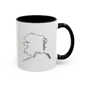 Koffiemok kaart van Alaska | Uniek cadeau, reismok, woondecoratie, koffieliefhebber, Alaska Souvenir