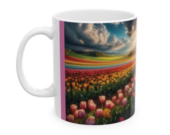 tulip Ceramic Mug, 11oz personalized gift