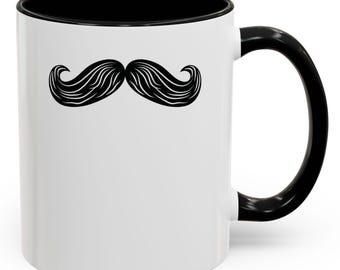 Stylish Mustache Coffee Mug, Unique Gift for Men, Mustache Lover, Fun Kitchen Decor, Perfect for Birthdays or Father's Day