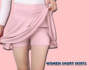 Plain Short Skirts/Cheap Skirts/Sports Skirts/Yoga Gymnastics Skirts JOGGING Cycling/Mini Skirts/Women's Clothing - Pink