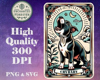 Snarky Tarot Card PNG SVG, Tarot card, Dog Tarot, Digital Funny Tarot Card Print, Unique Gift Tarot, Bull Dog, Sublimation Design