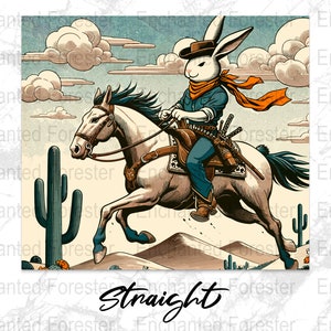 Cowboy Rabbit Western Bunny Yeehaw Howdy Giddyup Western Print Sublimation Design Digital Tumbler Shirt Vector SVG PNG