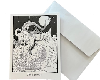 6 St. George and the Dragon Greeting Cards