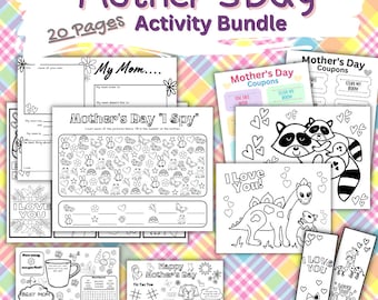 Kids' Activity Bundle for Mother's Day Fun Instant Download