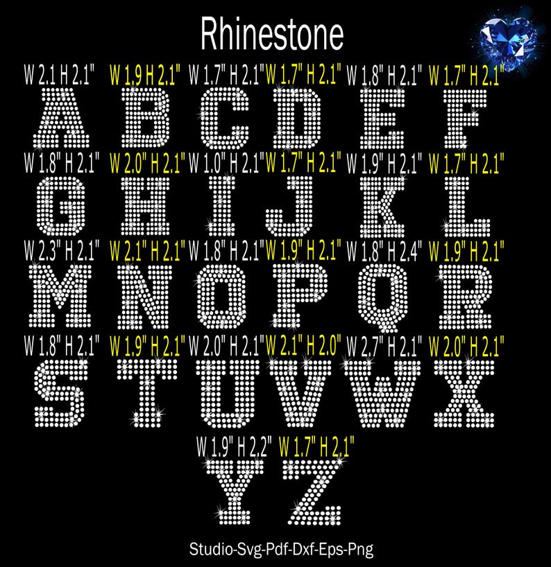 Bundle University Rhinestone, University Alphabet Rhinestone, Alphabet ...