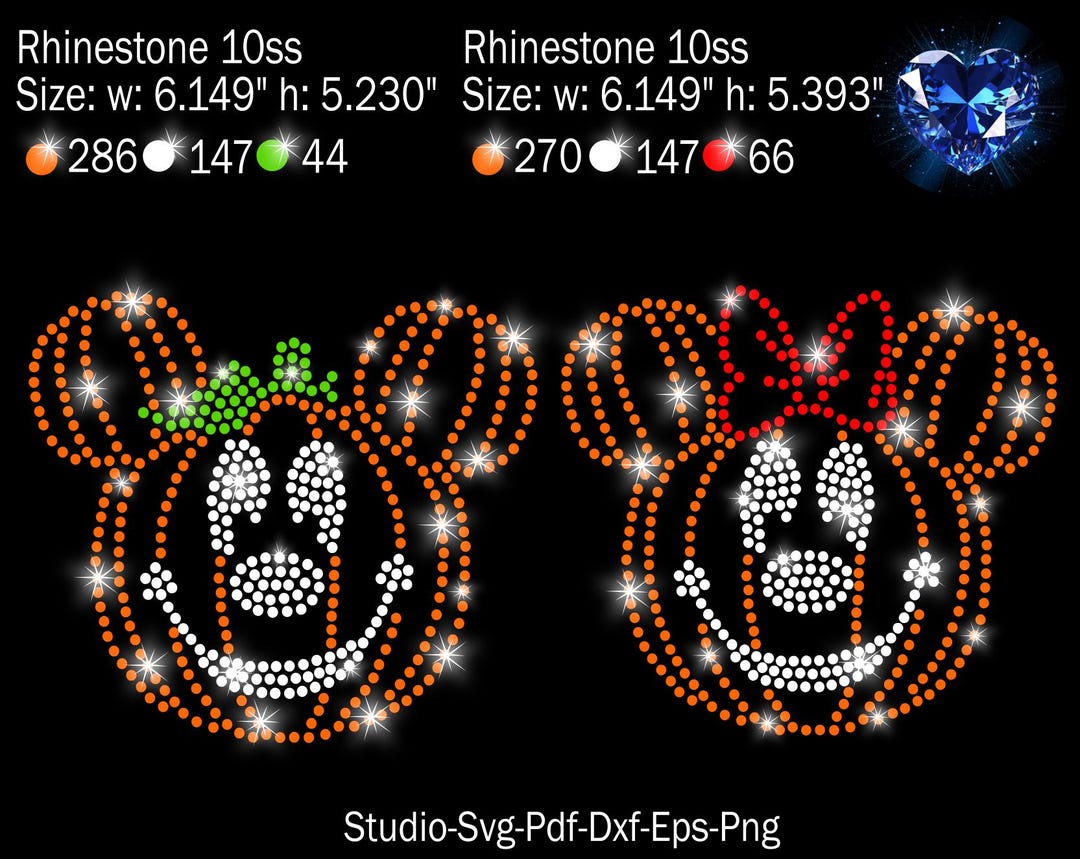 Mouse Rhinestone Bundle Mouse Halloween Rhinestone, Mouse Rhinestone, Halloween ...