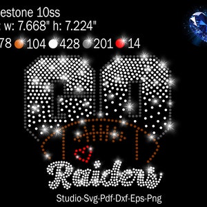 Raiders Rhinestone, Raiders Svg, American Football Rhinestone, Rhinestone Svg, Rhinestone Template, Raiders Template, Raiders Cut File, Svg