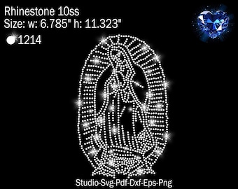 Guadalupe Virgin Rhinestone, Virgen de Guadalupe Rhinestone, Vigin Rhinestone, Guadalupe Rhinestone, Virgen Svg, Rhinestone Svg, Rhinestone