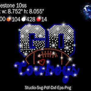 Cowboys Rhinestone, Cowboys Svg, Rhinestone Svg, Szablon Rhinestone, American Football Rhinestone, Rhinestone Svg, Plik do cięcia Cowboys, Svg