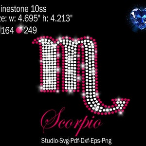 Scorpio Rhinestone, Scorpio Svg, Scorpio Template, Rhinestone Svg, Rhinestone Template, Rhinestones, Zodiac Signs Rhinestone, Zodiac Svg