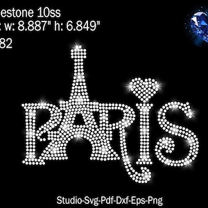 Paris Rhinestone, Paris Svg, Paris, Rhinestone, Rhinestone Svg, Modelo de Rhinestone, Strass, Amor Rhinestone, Amor Svg, Modelo Svg