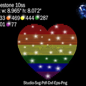Coeur strass Lgbt, coeur strass, Svg coeur, strass LGBT, strass Svg, modèle de strass, strass, Love is love, LGBT