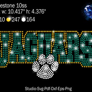 Jaguare Strass, Jaguare svg, Strass svg, Strass Vorlage, Strassdateien, American Football svg, American Football Strasssteine