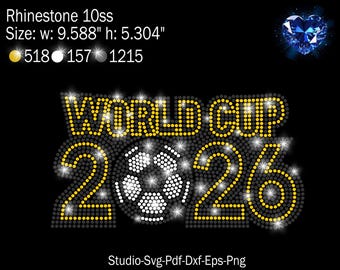 World Cup 2026 Rhinestone, Football Rhinestone, Football World Cup Svg, World Cup Svg, Rhinestone Svg, Rhinestone Template, Football Svg