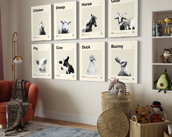 Farm Bundle Poster, Farm Animals Poster, Farm Animal Prints,  Farm Animal Bundle Prints, Farm Animals Wall Art, Farm Animal Bundle Wall Art