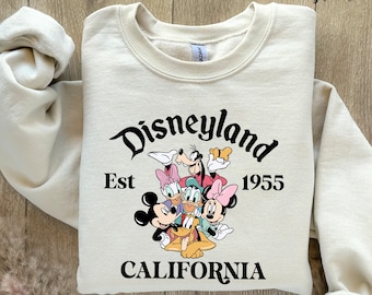 Disneyland Est 1955 Sweatshirt, Disneyland California Sweatshirt, Mickey and Friends Sweatshirt, Magic Kingdom Sweatshirt, Disneyworld Shirt