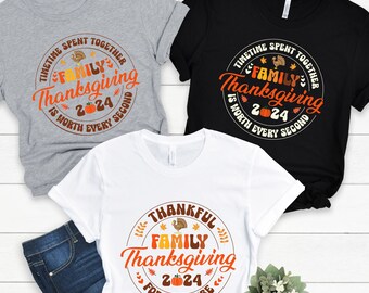 Family Thanksgiving Shirt, Thankful Shirt, Thanksgiving Group Shirt, Thanksgiving Matching, Thanksgiving dinner Shirt, Custom Thanksgiving