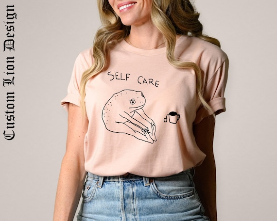 Funny Frog Self Care Shirt, Self Care Shirt, Yoga Shirt, Funny Shirt, Frog Lover Gift,Self Care Frog Shirt, Cottagecore Frog Shirt,Frog  Tee
