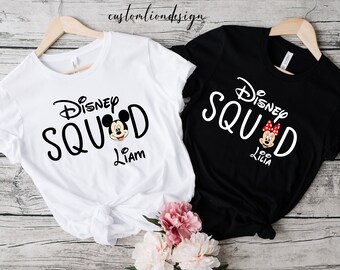 Custom Disney Squad 2025 Shirt, Personalized Disney Trip Shirt ,Disney Squad Shirt, Disney World Family Shirt,Disney Trip Shirt Gift
