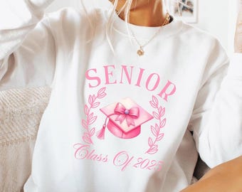 Personalized Senior Class Of 2025 Sweatshirt,Custom High School Graduation Sweater,Crewneck Women Sweater, Gift for Her,Back to School Shirt