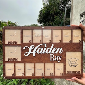 Pre K to Graduation School Photo Frame, Custom School Years Photo Frame, Pre K To Senior School Photo Frame, Senior Picture Gift Photo Frame