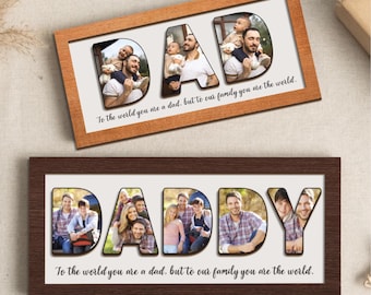 Personalisierter Papa Fotorahmen, Benutzerdefinierter Papa Fotorahmen, Foto Papa Du bist das Weltzeichen, Vatertagsandenken, Geschenk für Papa von Kindern