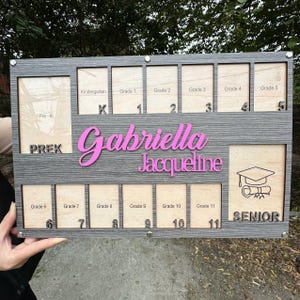 Custom School Years Photo Frame, Pre K to Graduation School Photo Frame, Grade School Photo Frame, Senior Picture Gift Picture Photo Frame