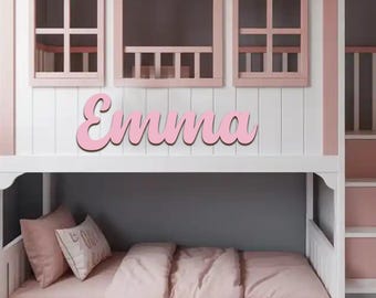 Custom Wood Nursery Name Sign, Wooden Name Sign, Wood Decor, Nursery Decor, Wooden Baby Names Sign, Wooden Names Sign, Wall Sign Baby Name