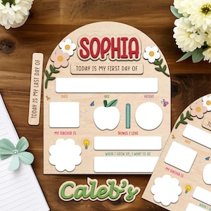 Custom First Day Of School Sign, Reusable Back To School Sign For Photos, School Board Gift for Student, 1st Day Of School Sign, School Sign