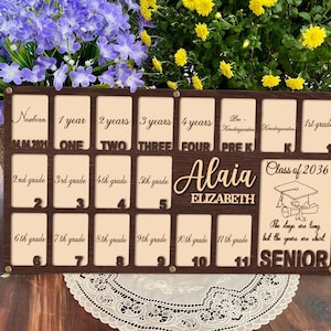Custom Birth Through Graduation School Years Photo Frame, Birth To Grad Photo Frame, Pre K To Grad Kindergarten To Grad School Picture Frame