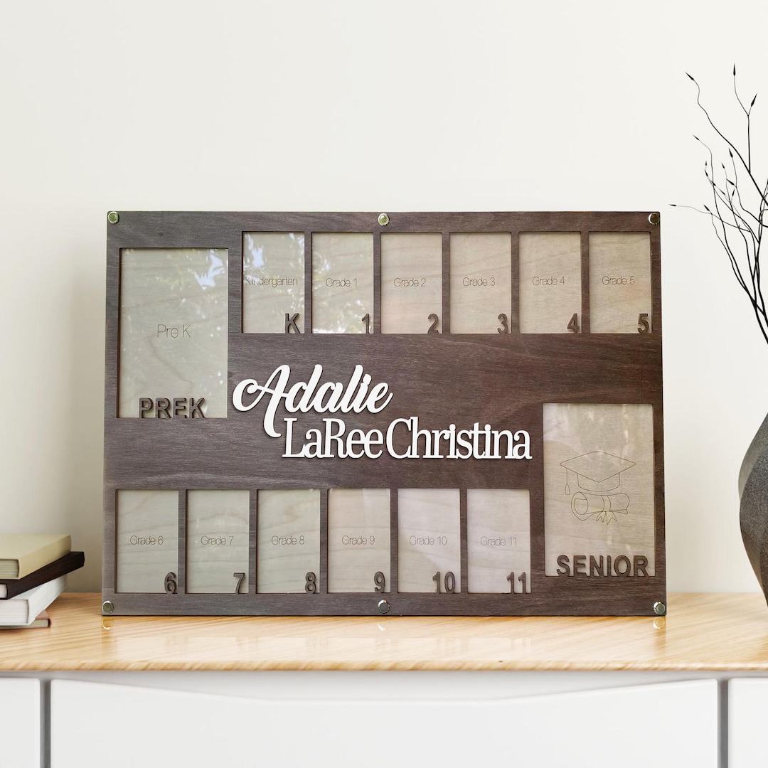 Grade R Picture Frame Pre K to Graduation School Picture Frame, Custom Grade School Photo ...